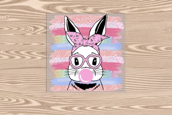 Ready to Press, Bubblegum Bunny, DTF Transfer Print