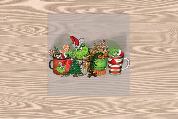 Ready to Press, Green Man Coffee, Christmas, heat transfer print, DTF Transfer Print