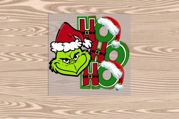 Ready to press, Green Man Ho Ho Ho, Merry Christmas, DTF Transfer Print