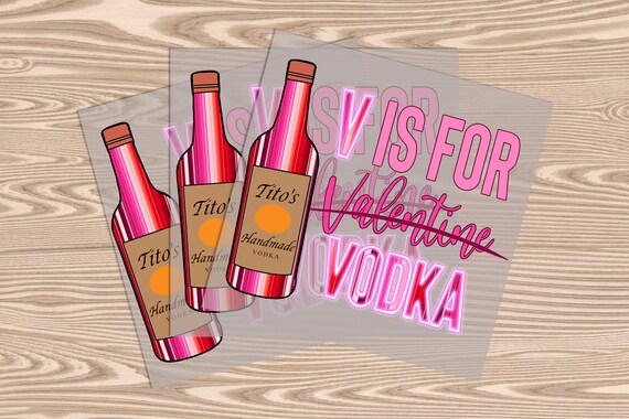 Ready to Press, V is for Vokda, DTF Transfer Print, heat transfer print