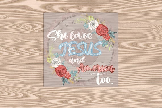 Exclusive - Ready to Press, Love Jesus and America Too, heat transfer print, DTF Transfer Print