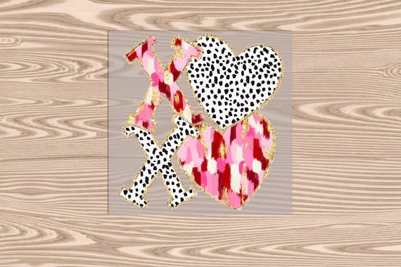 Ready to Press, XOXO Dots Brushstroke, heat transfer print, DTF Transfer Print