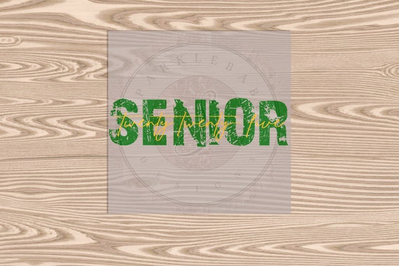 Exclusive-Ready to Press, Senior Green and Gold, heat transfer print, DTF Transfer Print