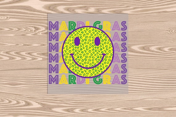 Ready to Press, Mardi Gras Smile, DTF Transfer Print