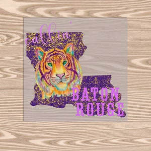Ready to Press, Baton Rouge Tiger, heat transfer print, DTF Transfer Print