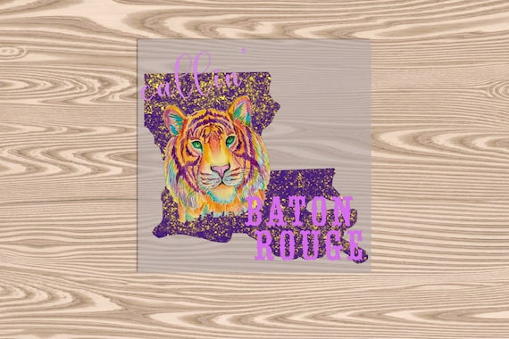 Ready to Press, Baton Rouge Tiger, heat transfer print, DTF Transfer Print