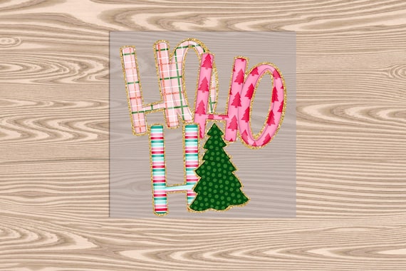 Ready to Press, HoHoHo Christmas Tree, heat transfer print, DTF Transfer Print