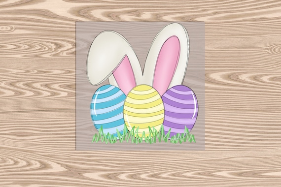 Ready to Press, Bunny Ears, DTF Transfer Print