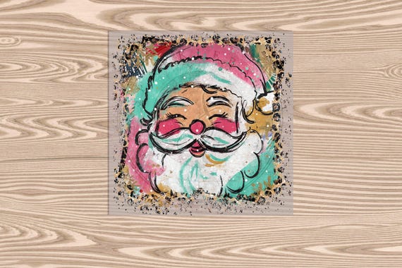 Ready to Press DTF Transfer-Color Santa Christmas,
