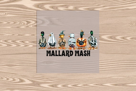 Ready to Press, Mallard Mash Halloween, heat transfer print, DTF Transfer Print