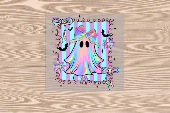 Ready to Press, Girly Ghost Bows, Halloween, heat transfer print, DTF Transfer Print