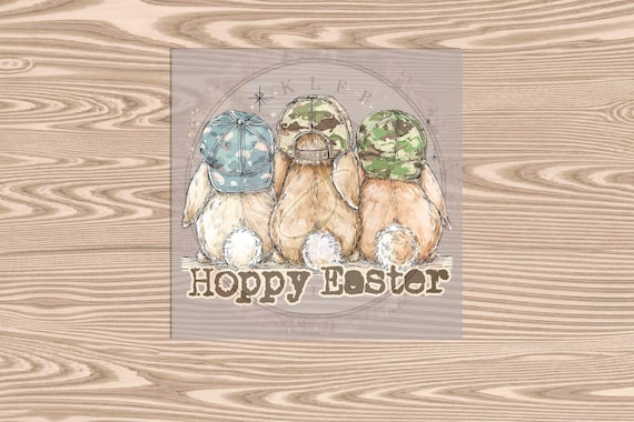 Ready to Press DTF Transfer-Hoppy Easter Bunny Trio- heat transfer