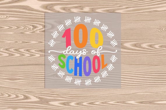 Ready to Press, 100 Days Script Countdown, DTF Transfer Print