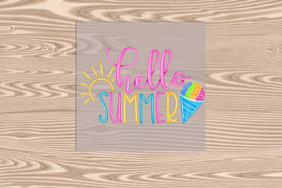 Ready to Press, Hello Summer Snocone, DTF Transfer Print