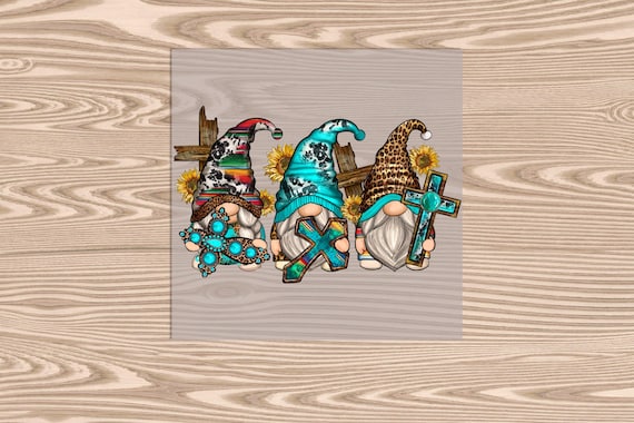 Ready to Press DTF Transfer-Country Blue Gnomes