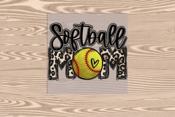 Ready to Press, Softball Mom, heat transfer print, DTF Transfer Print