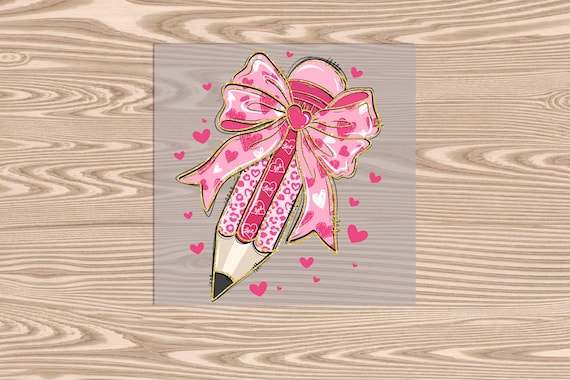 Ready to Press DTF Transfer-Pink Pencil Heat Transfer