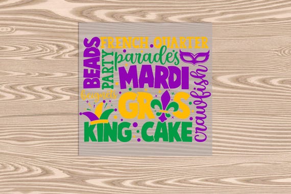 Ready to Press, Mardi Gras French Quarter, DTF Transfer Print
