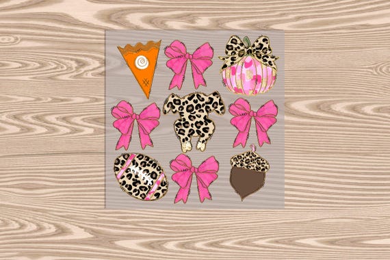 Ready to Press, Leopard Thanksgiving Fall Coquette, heat transfer print, DTF Transfer Print