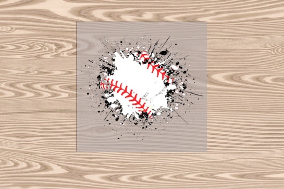 Ready to Press, Baseball Splatter, heat transfer print, DTF Transfer Print