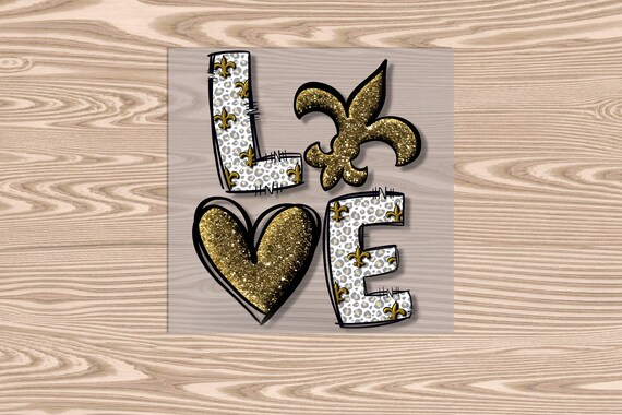Black and Gold Fleur de Lis DTF Transfer Print - Heat Press Ready