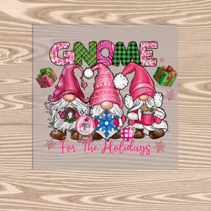 Ready to Press, Gnome for the Holidays, heat transfer print, DTF Transfer Print