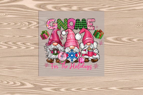 Ready to Press, Gnome for the Holidays, heat transfer print, DTF Transfer Print