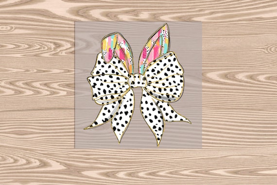 Ready to Press, Bunny Ears Bow, DTF Transfer Print
