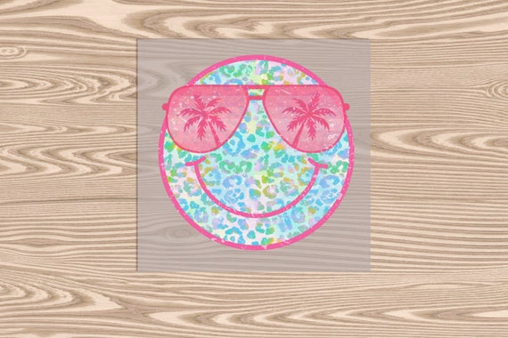 Ready to Press, Happy Pink Sunglasses, heat transfer print, DTF Transfer Print