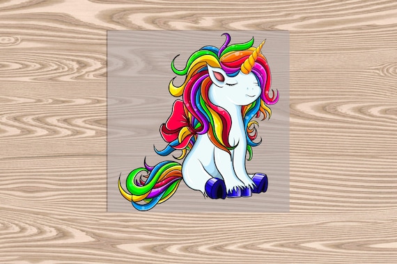 Rainbow Unicorn DTF Transfer Print: Ready to Press