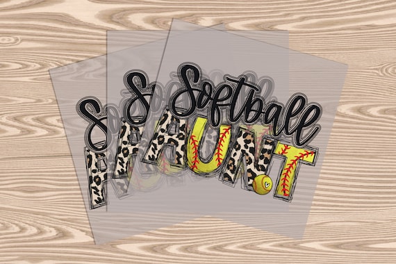 Ready to Press, Softball Aunt, heat transfer print, DTF Transfer Print