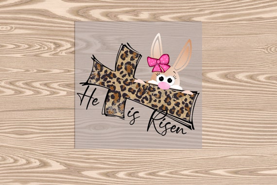 Ready to Press, He is Risen Bunny, DTF Transfer Print