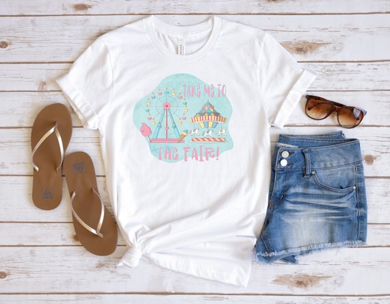 Ready to Press,   Take Me To The Fair Rides  ,heat transfer print , DTF Transfer Print