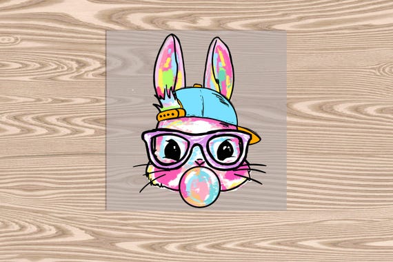 Ready to Press, Boy Bunny Bubble, DTF Transfer Print