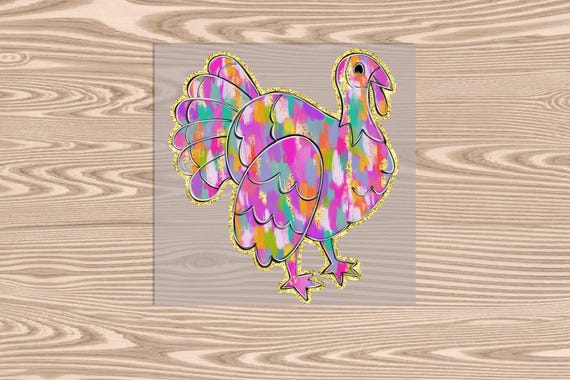 Ready to Press, Brushstroke Turkey, heat transfer print, DTF Transfer Print