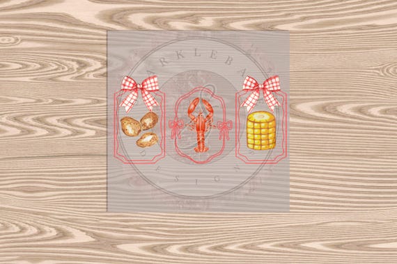 Ready to Press DTF Transfer-Crawfish Coquette Bow- heat transfer