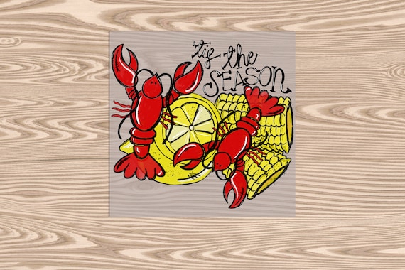Ready to Press, Tis the Season Crawfish, heat transfer print, DTF Transfer Print