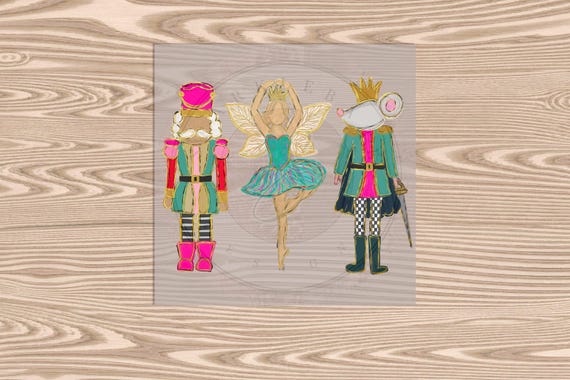 Ready to Press, Christmas Nutcracker Ballerina Light, heat transfer print, DTF Transfer Print