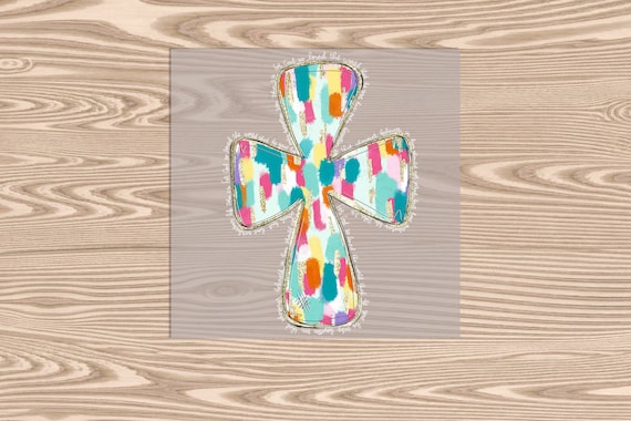 Ready to Press, For God So Loved the World Cross, DTF Transfer Print