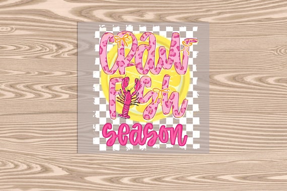 Ready to Press, Crawfish Season Pink Leopard, heat transfer print, DTF Transfer Print