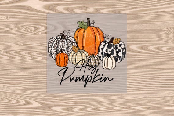 Ready to Press, Hey Pumpkin Colorful Pumpkins, heat transfer print, DTF Transfer Print