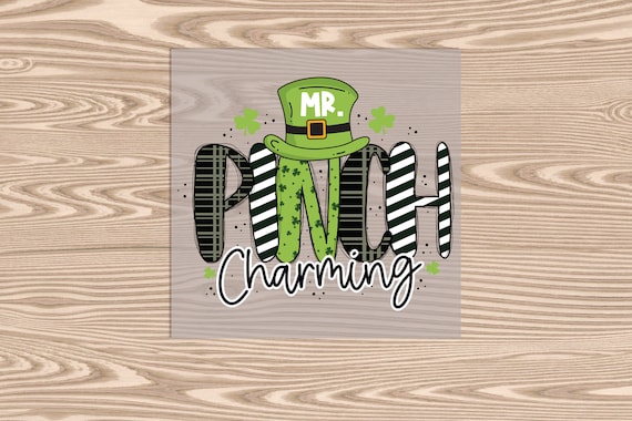 Ready to Press, Mr Pinch Charming St. Patrick's Day, DTF Transfer Print