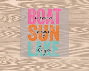 Ready to Press, Lake Days, DTF Transfer Print