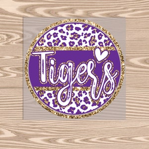 Ready to Press, Tigers Circle, heat transfer print, DTF Transfer Print