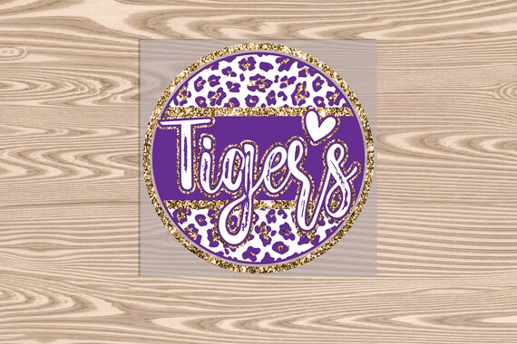 Ready to Press, Tigers Circle, heat transfer print, DTF Transfer Print