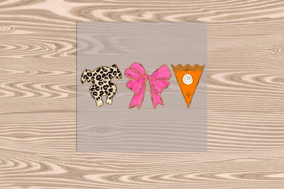 Ready to Press, Leopard Thanksgiving Trio, heat transfer print, DTF Transfer Print