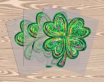 Ready to Press DTF Transfer- St. Patrick's Day Clover- heat transfer