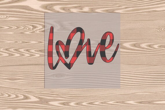 Ready to Press, Love Plaid, DTF Transfer Print, DTF Transfer Print