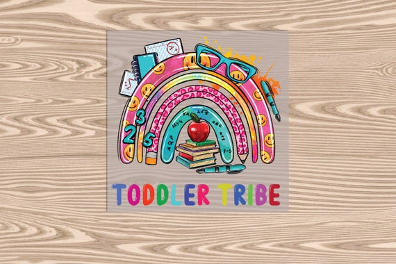 Ready to Press, Toddler Tribe Rainbow, heat transfer print, DTF Transfer Print