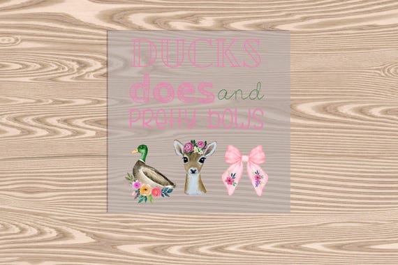 Ready to Press, Ducks Does Pretty Bows, heat transfer print, DTF Transfer Print